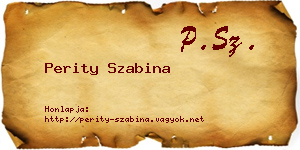 Perity Szabina névjegykártya